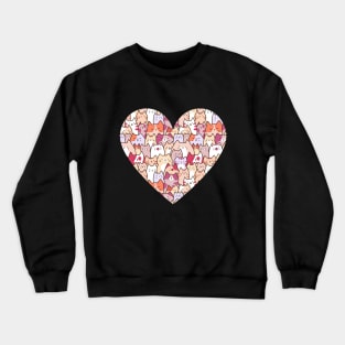 Cute cats in a heart illustration Crewneck Sweatshirt